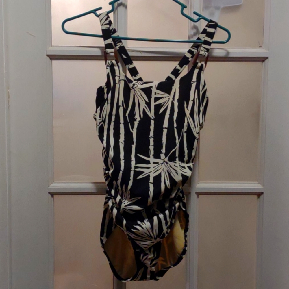 Lands End black and white swimsuit size S